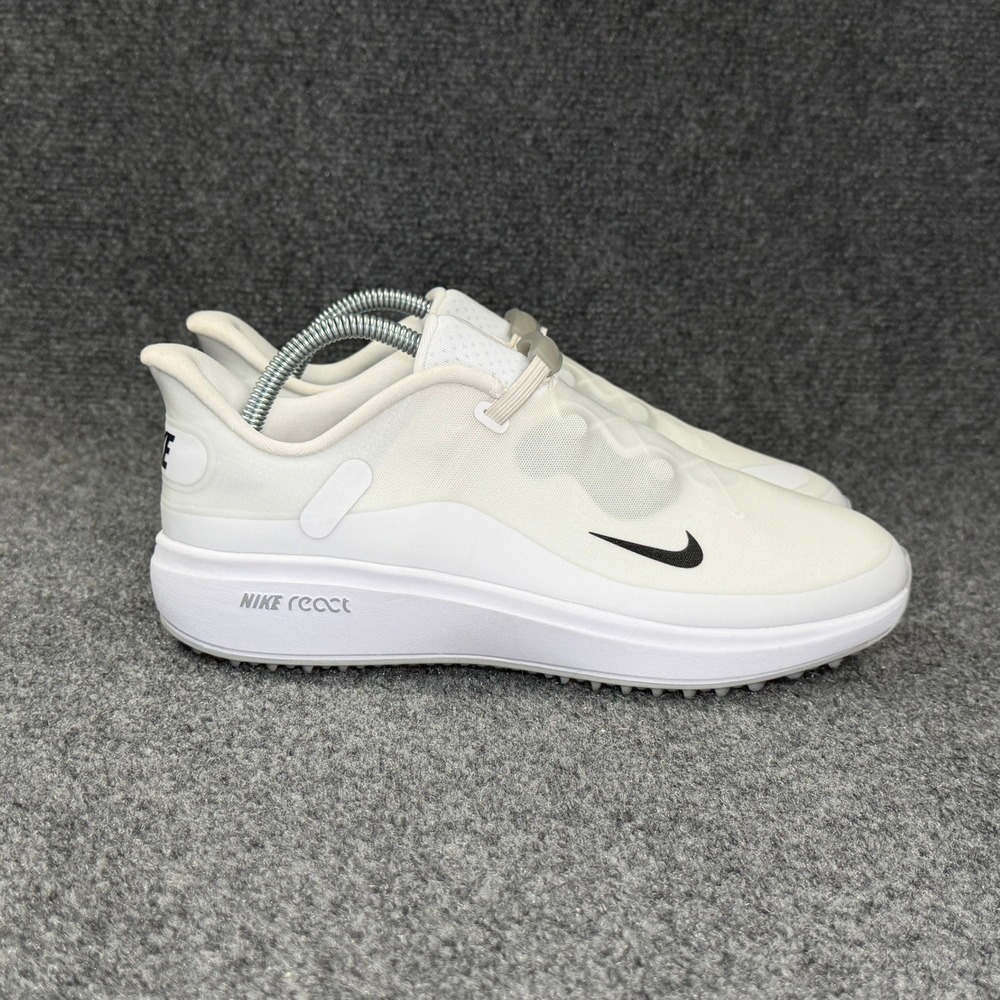 Nike React Ace Tour Golf Shoes Womens 9.5 White Black Athletic Spikeless Sneaker